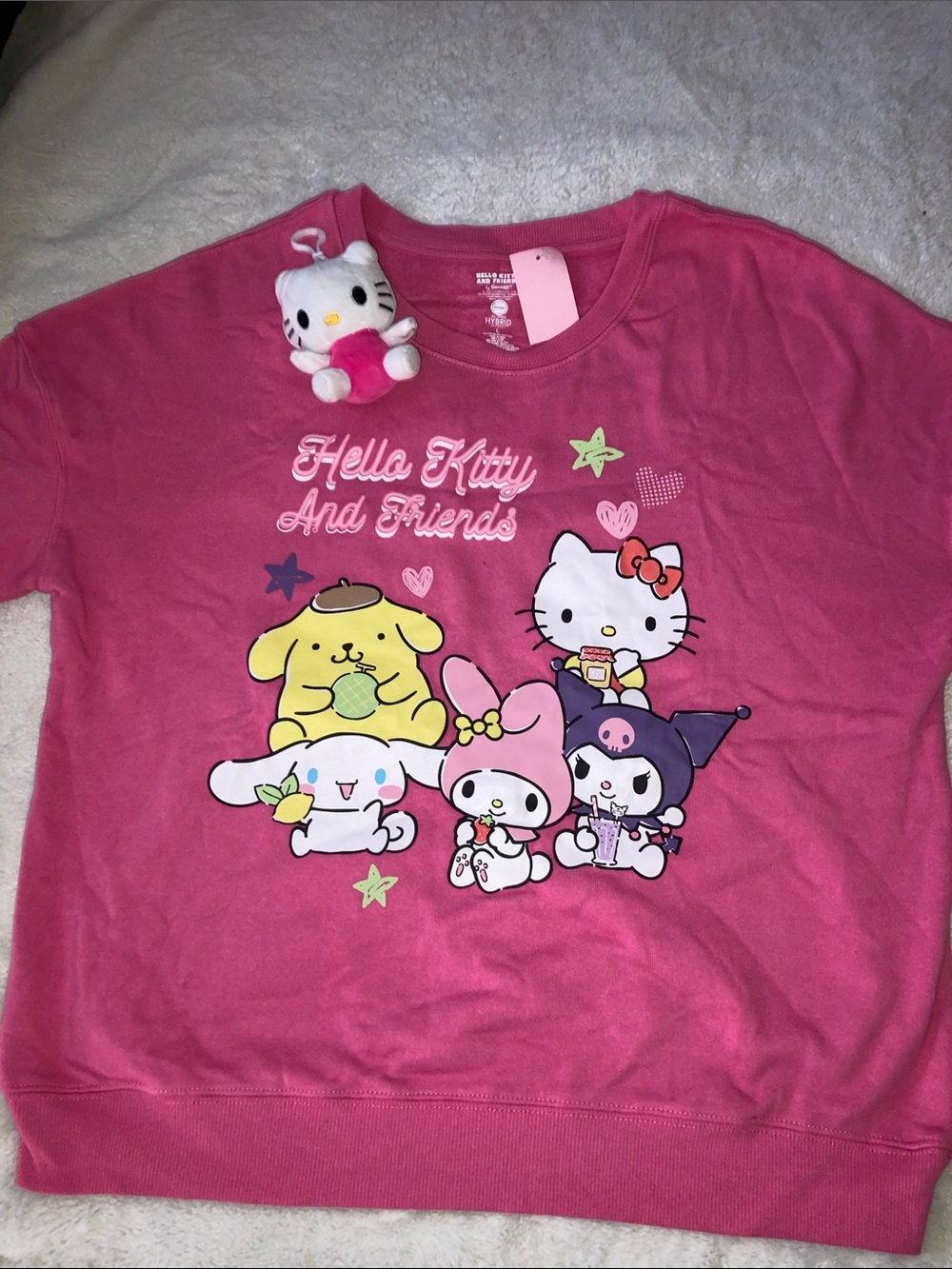 Hello Kitty Pink Character Pullover with Sanrio Friends